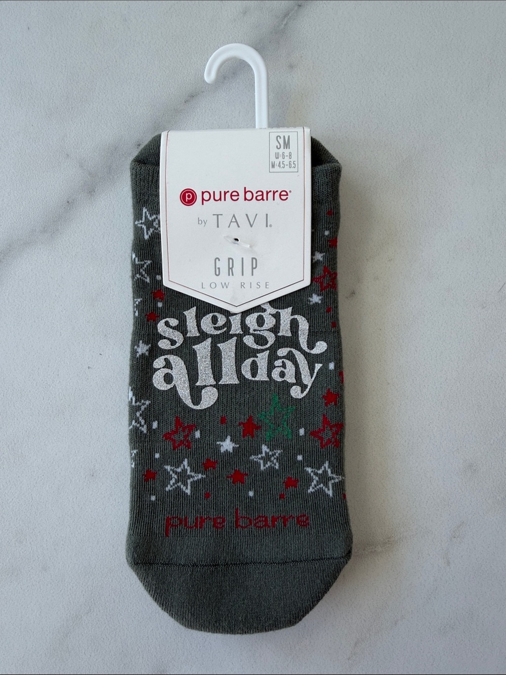 Pure Barre Christmas Grip Socks